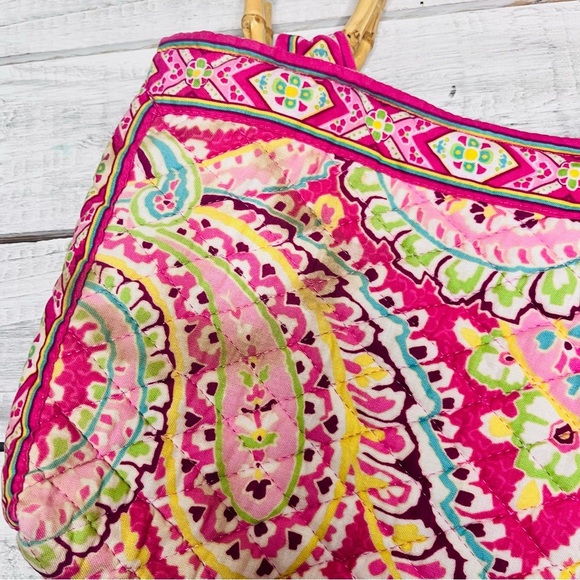 🌻5FOR25🌻2007 VERA BRADLEY CAPRI MELON SMALL BAMBOO CLUTCH PURSE - Picture 5 of 15